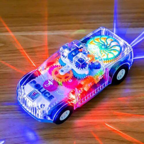 Police Car with Transparent Design